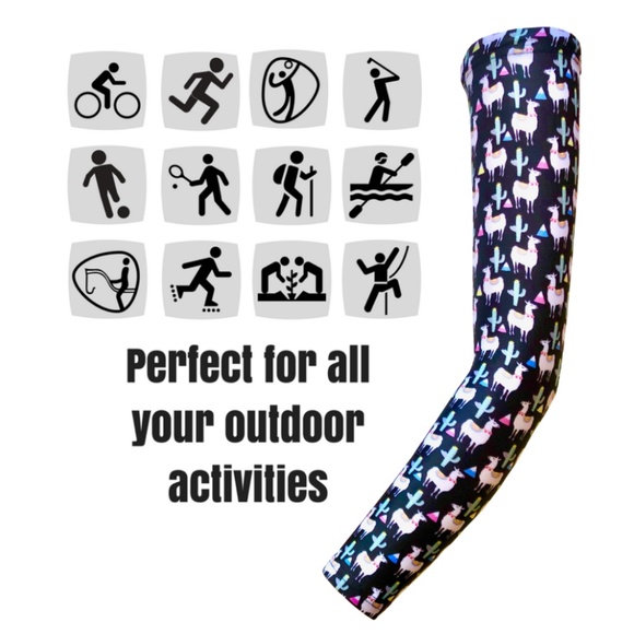 Llama Print Arm Sleeves /Arm Warmers /Sun Sleeve - Picture 6 of 9